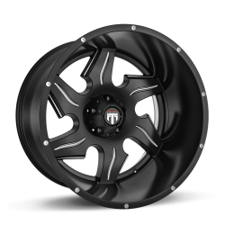 AT163-221497M AMERICAN TRUXX NINJA AT163 GLOSS BLACK MILLED 22X14 8-180 -76MM 125.2MM