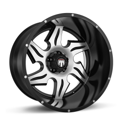 AMERICAN TRUXX NINJA AT163 GLOSS BLACK MACHINED 22X14 6-135 -76MM 87.1MM