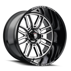 AMERICAN TRUXX RESTLESS AT1915 BLACK MACHINED 24X14 6-135 -76MM 87.1MM